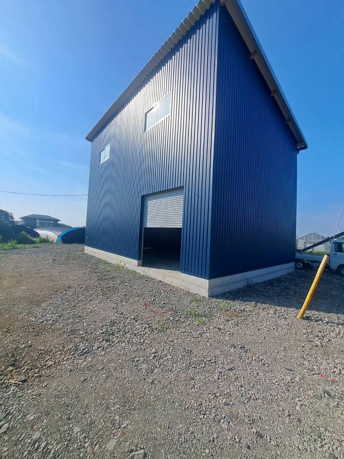 大田原市での納屋建築事例｜農機具収納と農作物乾燥に対応した高機能設計